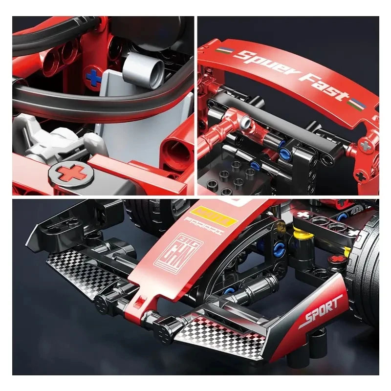Zestaw klocków technicznych NOWY samochód wyścigowy F1 z 2025 roku. Zestaw modeli MOC. Klocki montażowe DIY. Kreatywne zabawki edukacyjne dla dzieci.