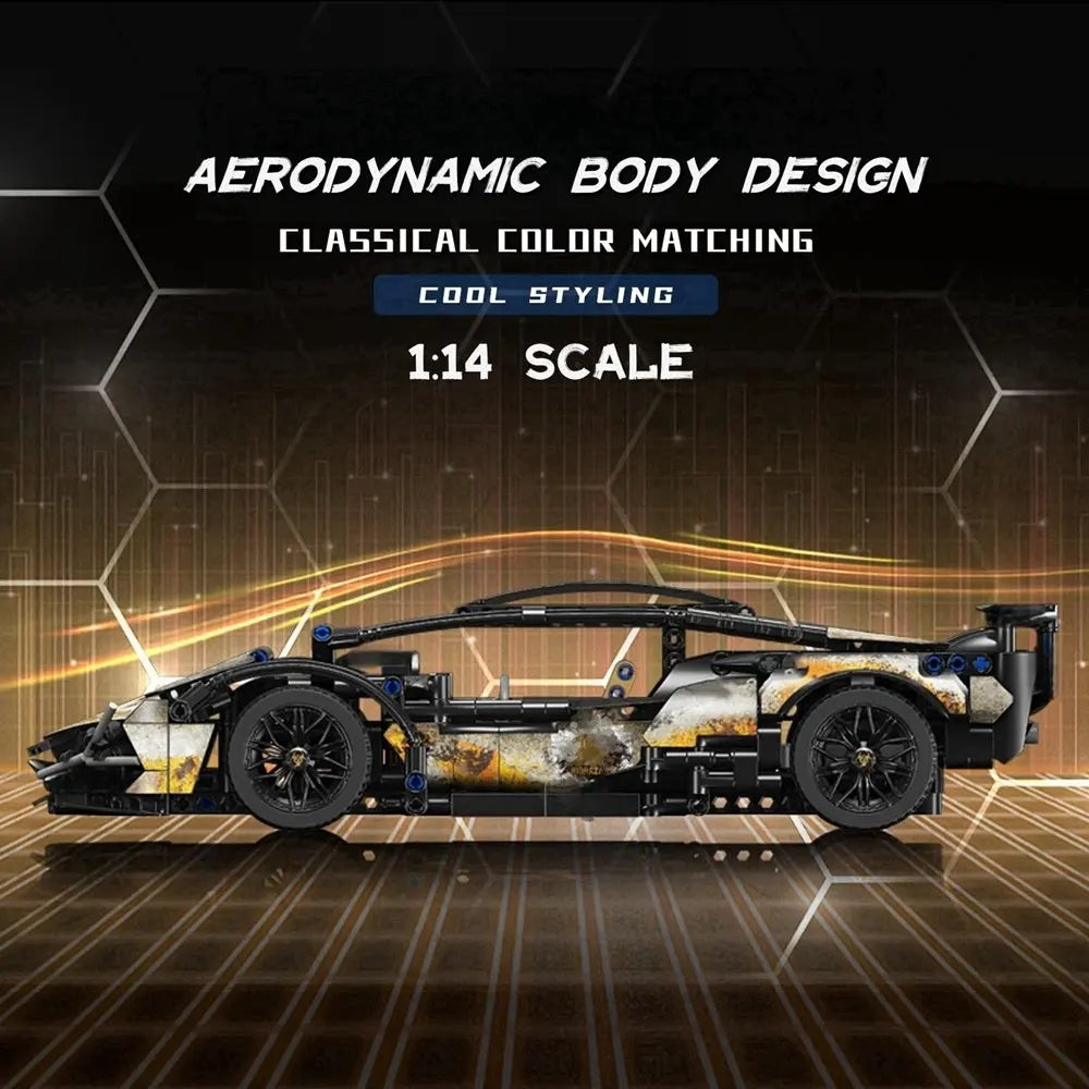Zestaw klocków Supercar, Zestaw klocków Super Sports Car, 1314 elementów 1:14 Drift Car, Zestaw klocków dla dorosłych, Zestaw klocków Technic Sports Car, Model samochodu wyścigowego, Zestaw klocków dla dorosłych o wysokim poziomie trudności