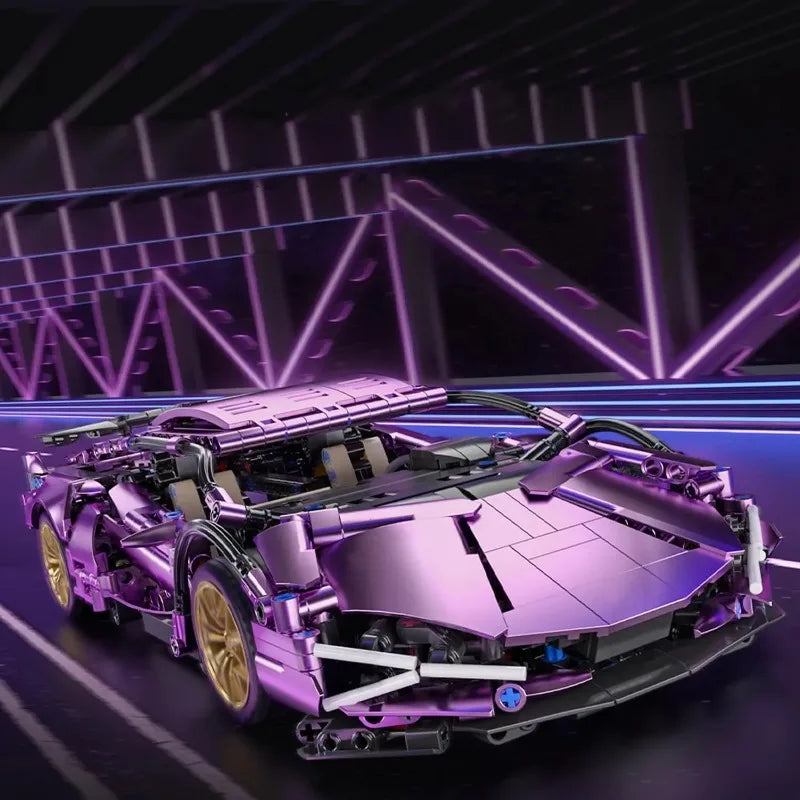 Zestaw klocków Supercar w skali 1:14, zabawka do samodzielnego montażu, kreatywny prezent, specjalnie zaprojektowany dla miłośników samochodów. Prezent dla miłośników samochodów.